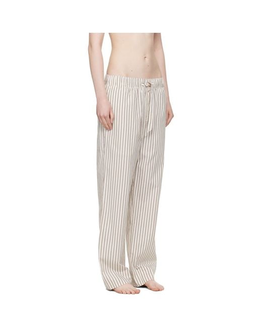 Tekla White Off- & Poplin Pyjama Pants