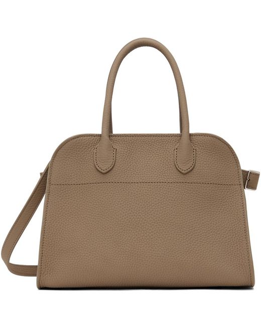 The Row Brown Taupe Soft Margaux 10 Bag
