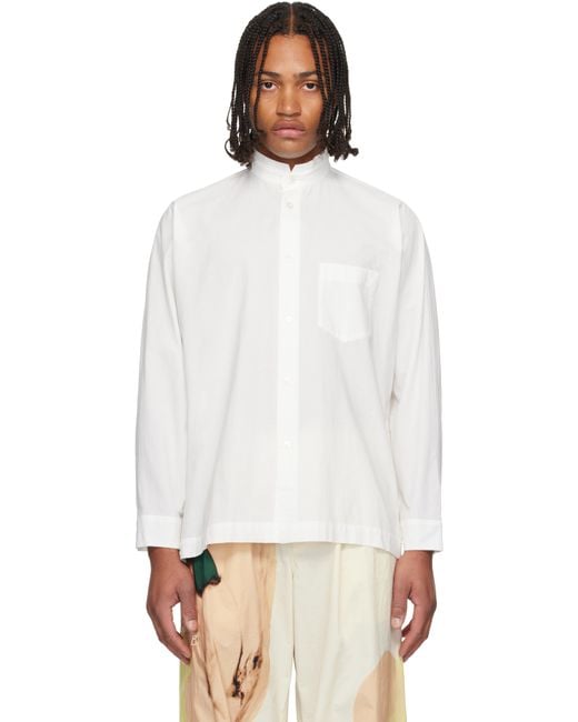 Homme Plissé Issey Miyake White Streamline Shirt for men