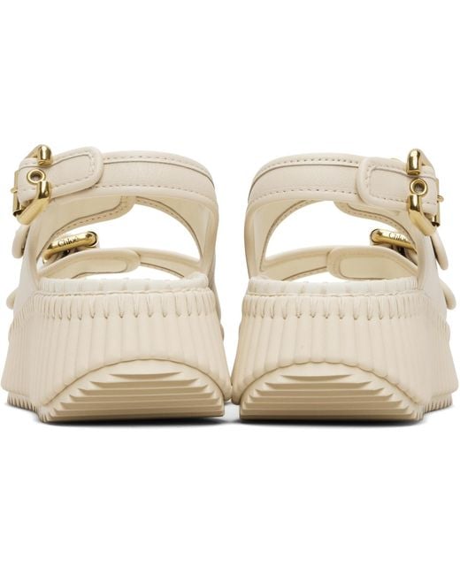 Chloé Black Nama Wedge Sandals