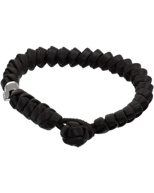 Bottega Veneta Black Nappa Bracelet for men