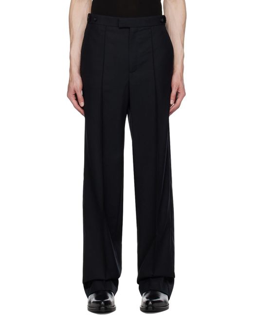 Situationist Black Four-pocket Trousers for men