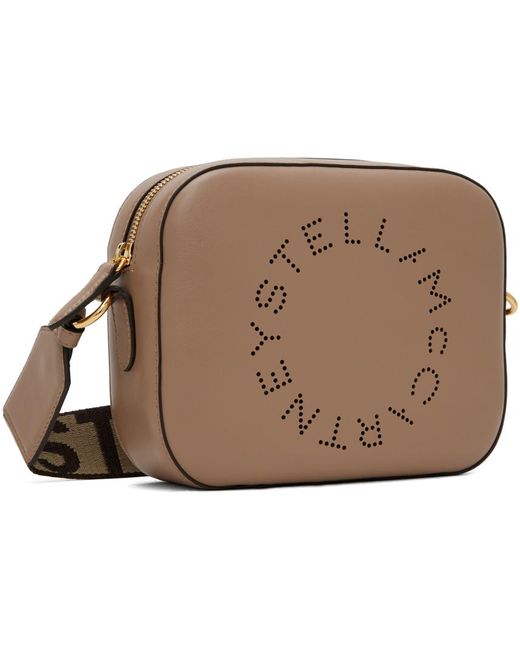Stella McCartney Brown Taupe Logo Camera Bag