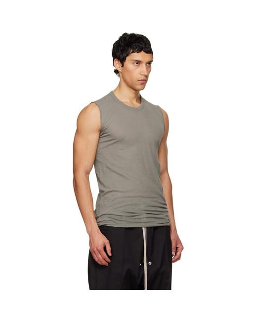 Rick Owens Black Temple Basic Sl Tank Top for men