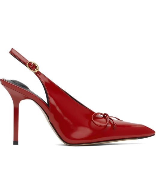 Jacquemus Red Les Classiques 'The High Cubisto Slingbacks' Heels