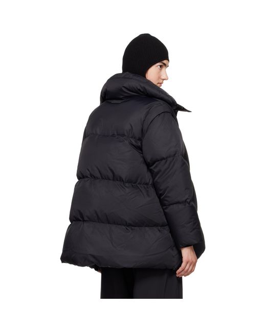 MM6 by Maison Margiela Black Nylon Down Puffer Jacket