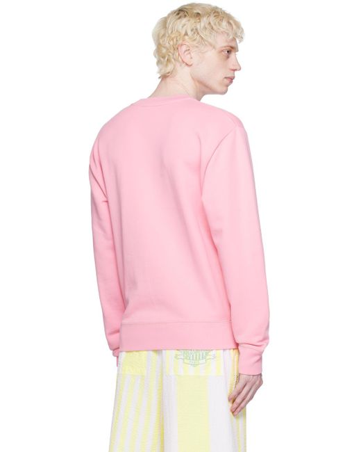 Maison Kitsuné Pink Hotel Olympia Edition Varsity Sweatshirt for men