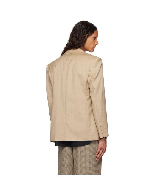 Peter Do Natural Tan Padded Shoulder Blazer for men