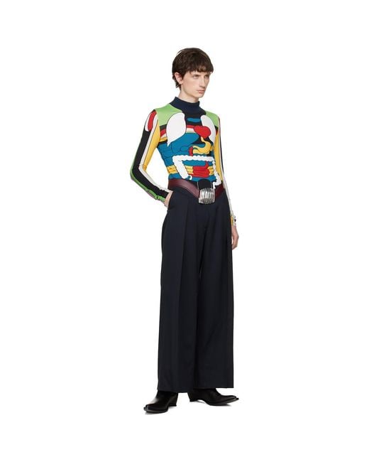 Jean Paul Gaultier Black 'The Curved Suit' Trousers for men
