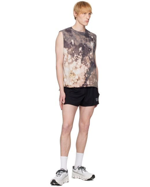 OVER OVER Black Track Shorts for men