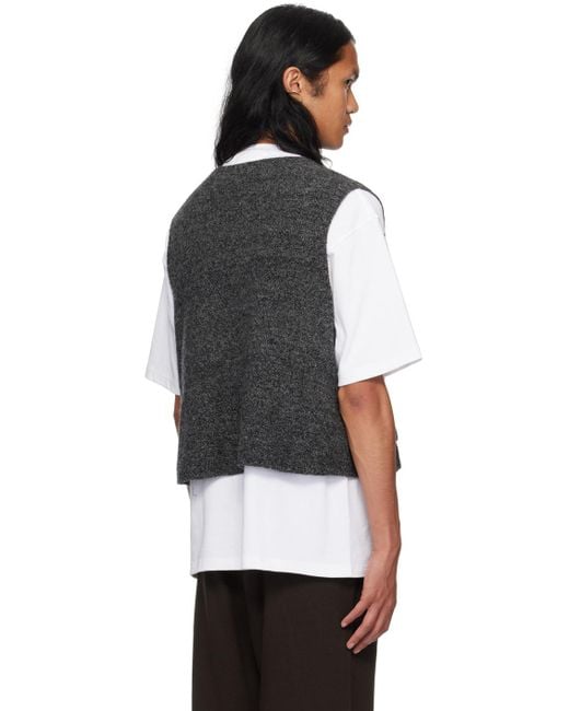 Meanswhile Black luggage Vest for men