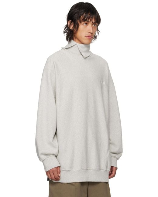 Hed Mayner White Twisted Seam Sweatshirt for men