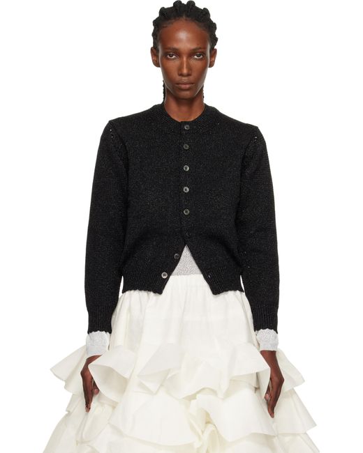 Tao Comme Des Garçons Black Wool Mix Cardigan