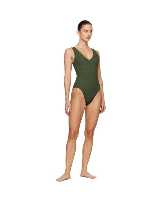 Hunza G Black Khaki Sadie Swimsuit