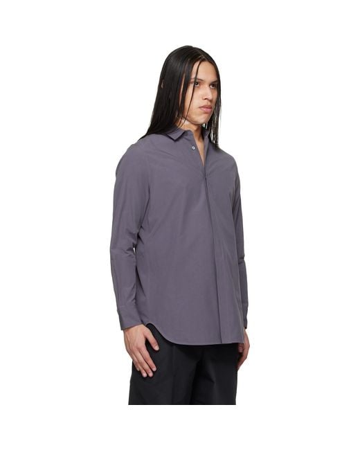 Jil Sander Purple Open Back Shirt for men