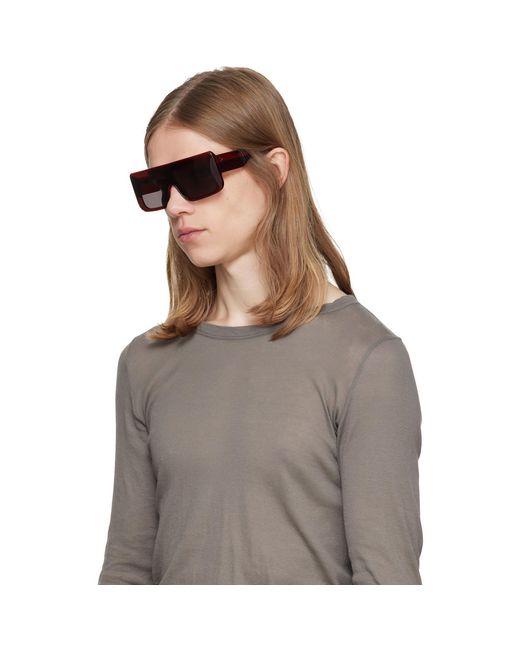 Rick Owens Gray Tower Documenta Sunglasses for men