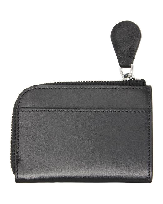 Acne Black Compact Zip Wallet for men