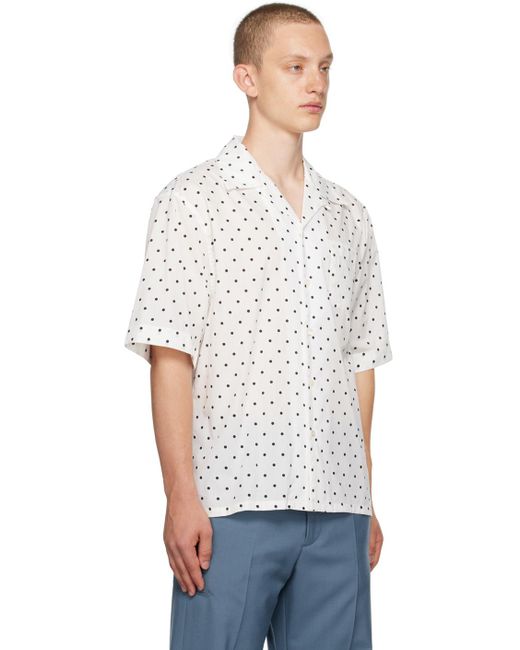Marni White Polka Dot Shirt for men