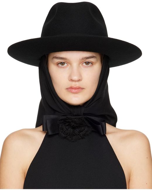 Chapeau mou noir en laine feutrée Dolce & Gabbana en coloris Black