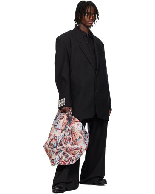 Egonlab Black Pleated Trousers for men