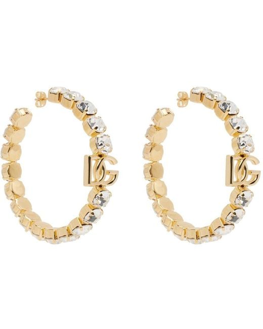 Dolce & Gabbana Metallic Dolce&gabbana Gold Logo Earrings