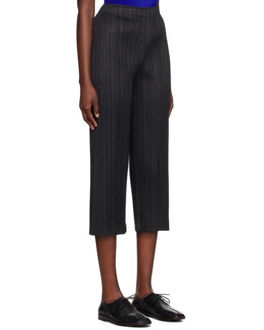 Pleats Please Issey Miyake Black Thicker Bottoms 2 Trousers