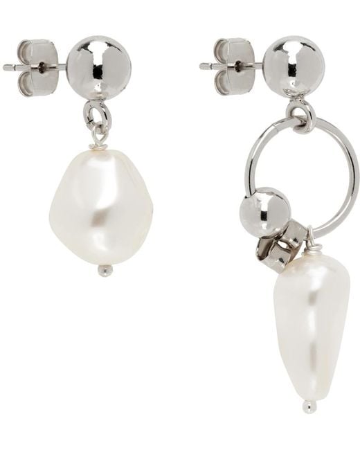 Justine Clenquet White Richie Earrings