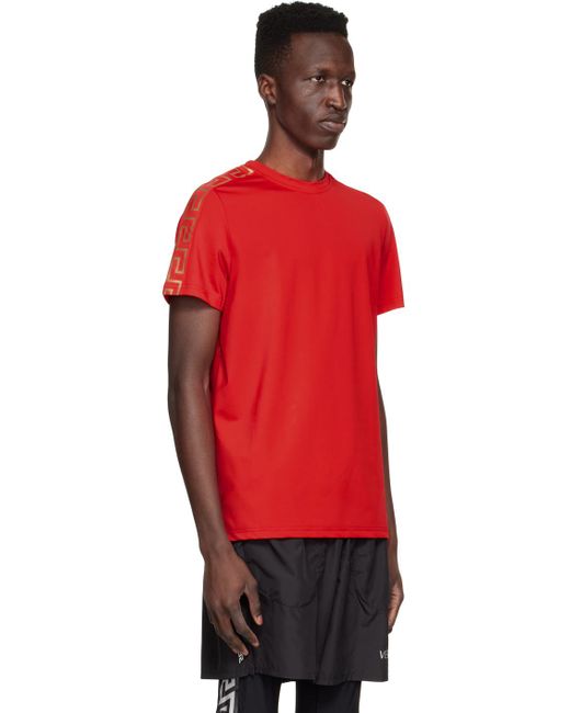 Versace Red Greca T-shirt for men