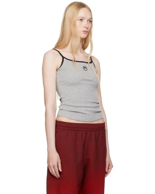 Débardeur Gris En Jersey À Logo MARINE SERRE en coloris Red