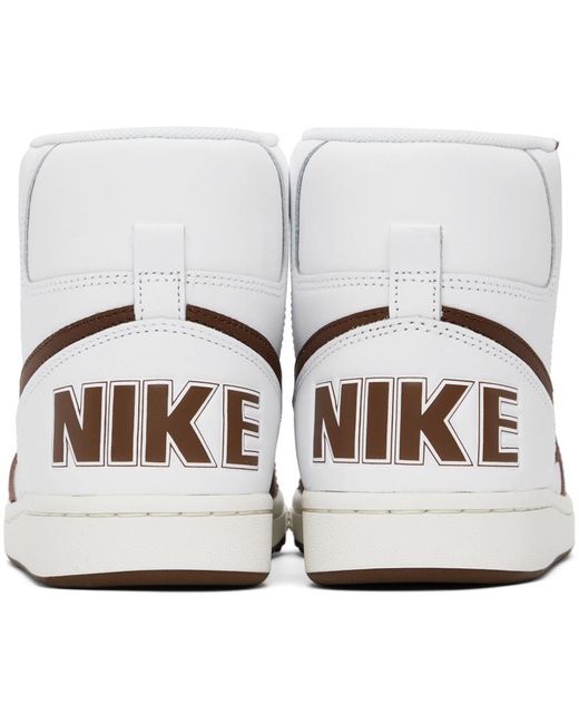 Nike Black White & Brown Terminator High Sneakers for men