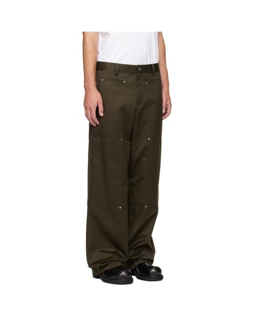 Helmut Lang Green Carpenter Trousers for men