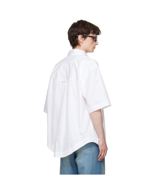 AMI White Cotton 'ami De Coeur' Wide Shirt for men