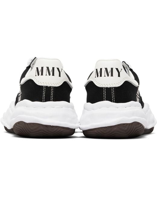 Maison Mihara Yasuhiro Black 'blakey' Og Sole Canvas Low-top Sneakers