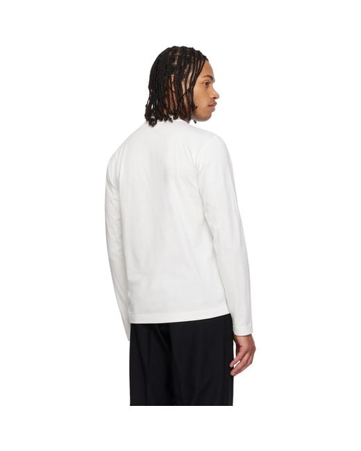 Burberry White Crewneck T-Shirt With Ekd And Logo Lettering Embroidery On The Front for men