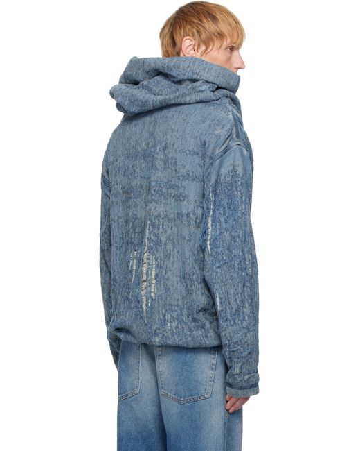 DIESEL Blue D-Umbrix-Fsg Denim Turtleneck for men