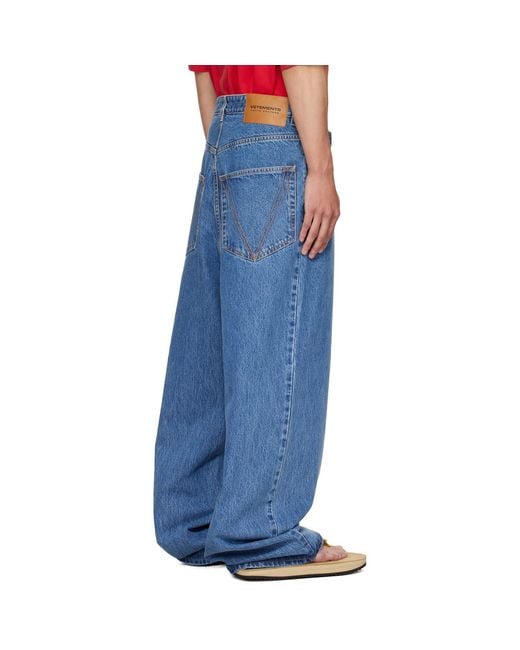 Vetements Blue Cradle Of Filth Baggy Jeans for men