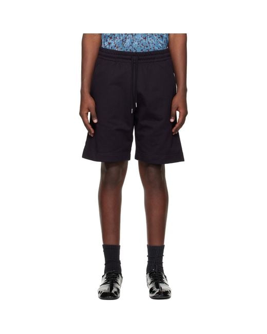 Dries Van Noten Blue Drawstring Shorts for men