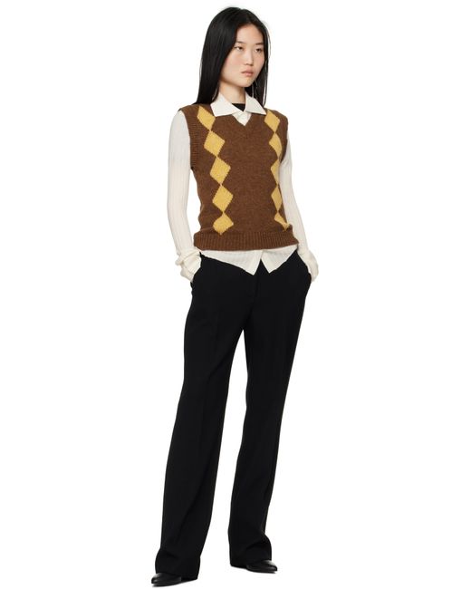 &Daughter Black Shetland Argyle Vest