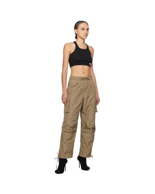 MSGM Natural Khaki Drawstring Cargo Pants