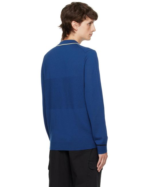 PS by Paul Smith Blue Zip Cardigan for men