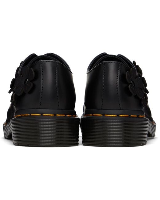 Chaussures oxford 1461 noires à appliqués floraux Dr. Martens en coloris Black