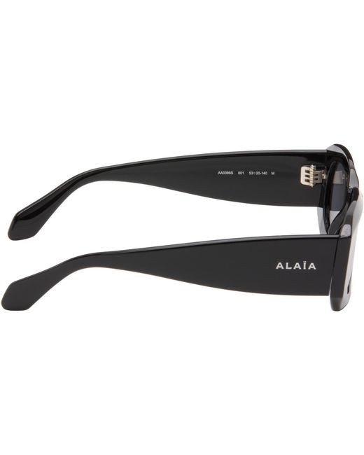 Alaïa Black Rectangular Sunglasses