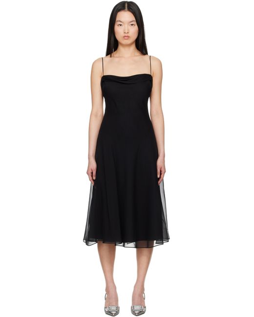 Mirror Palais Black Belladonna Midi Dress