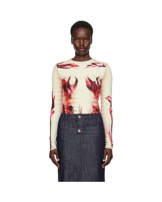 Jean Paul Gaultier Black 'The Flower Body Morphing Marinière' T-Shirt