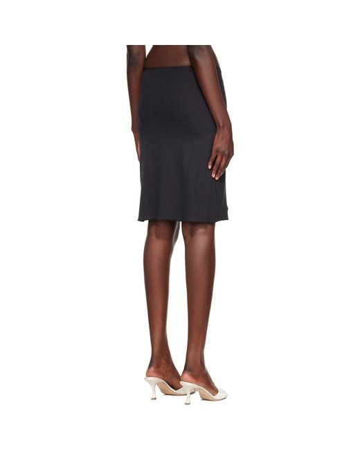 Cou Cou Black 'The Slip' Midi Skirt