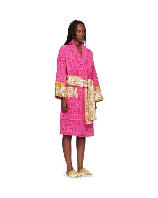 Versace Pink 'I Heart Baroque' Bathrobe
