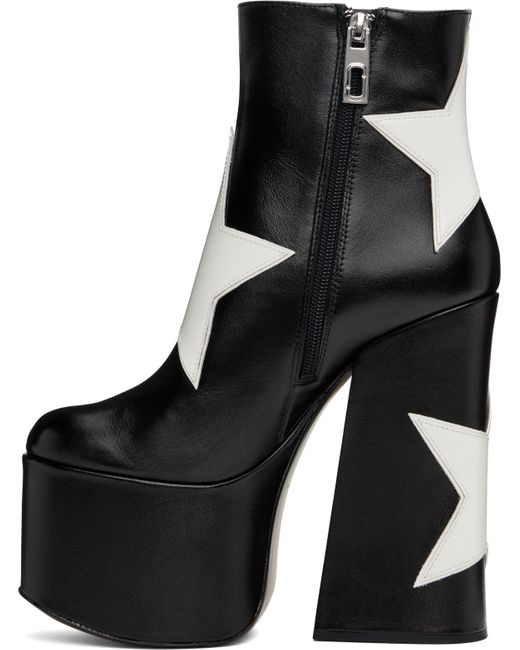 Marc Jacobs Black 'The Star Patchwork Kiki Platform' Boots