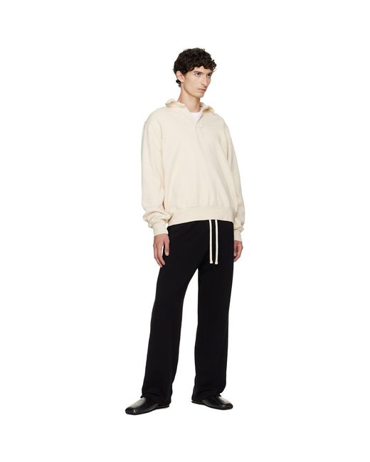 Les Tien Natural Off- Heavyweight Moto Back Polo for men