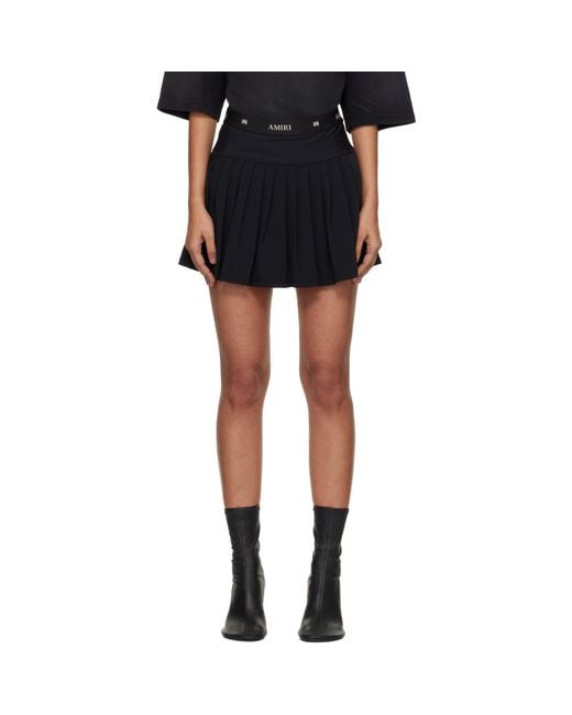 Amiri Black Ma Quad Pleated Miniskirt