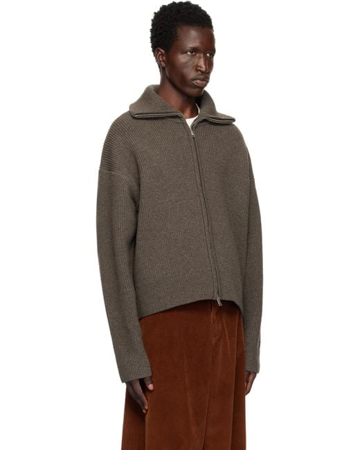 Studio Nicholson Black Sandos Knit Sweater for men